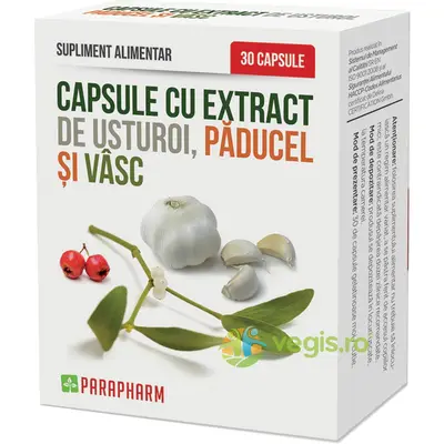 Capsule cu Extract de Usturoi, Paducel, Vasc 30cps