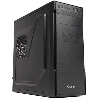 spacer Carcasa Spacer SPCS-OC-APOLLO-250W, Mid Tower ATX, sursa 250W inclusa, Negru