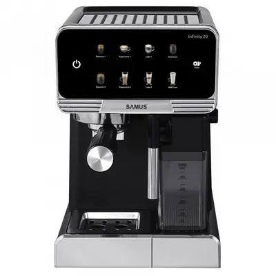 Samus Espressor Manual Samus INFINITY 20, 1350 W, 20 Bari, Rezervor apa 1800 ml, Rezervor lapte 500…