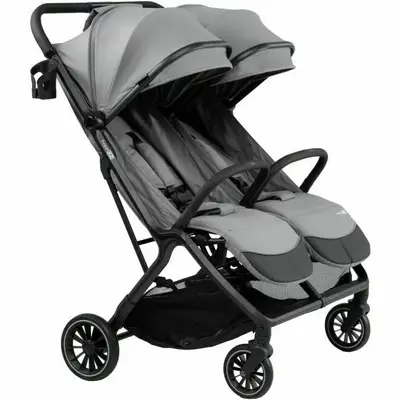 Carucior gemeni, FreeON, Twin Plus, De la nastere pana la 22 Kg, Cadru din aluminiu, Cu accesorii…