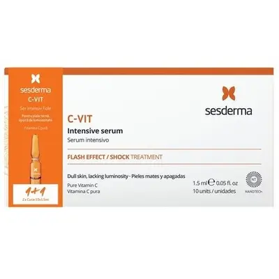 Pachet Ser intensiv de fata Sesderma C-Vit, 2 x 10 fiole x 1.5 ml