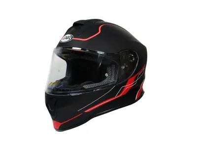 Casca moto,integrala,copii VCAN H151,negru rosu,marime YL 51-52 JUNIOR