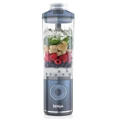 Blender portabil Ninja Blast Max BC251EUNV, capacitate 570 ml, 3 programe, tehnologie Auto-iQ…