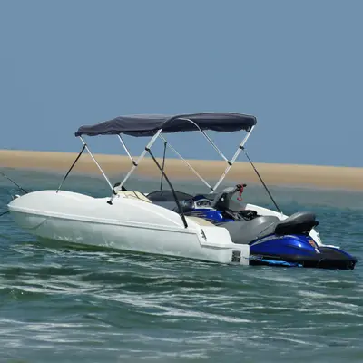 Parasolar bimini 3 arcuri, pereti laterali 183x(170-182)x137 cm