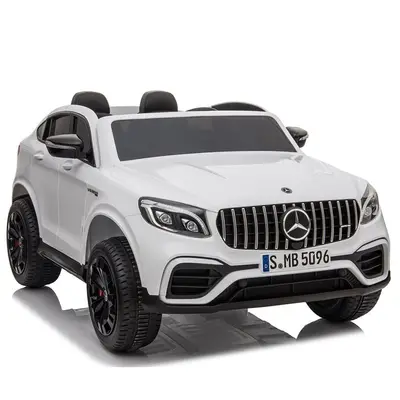 Masinuta electrica copii Mercedes GLC63s AMG, tractiune 4x4, 180W, 12V 14Ah, echipare premium, alba