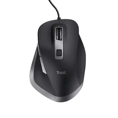 Mouse Optic Trust Fyda, cu fir, USB, 5000 DPI (Negru)