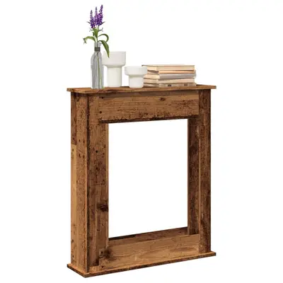 Masca de semineu, lemn vechi, 75x20x87,5 cm, lemn prelucrat