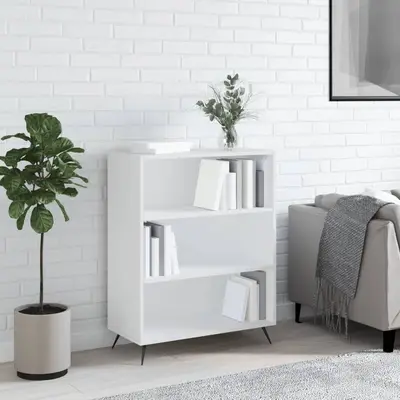 Biblioteca, alba, 69,5x32,5x90 cm, lemn compozit
