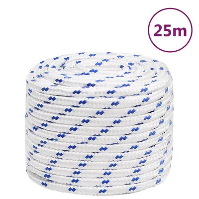Franghie de barca, alb, 18 mm, 25 m, polipropilena