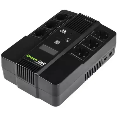 Green Cell UPS Green Cell 480W/800VA AiO, USB, RJ45, LCD, 6 x Schuko