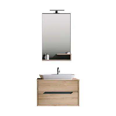 Set mobilier baie Orka Galia suspendat 3 piese legnano 80 cm
