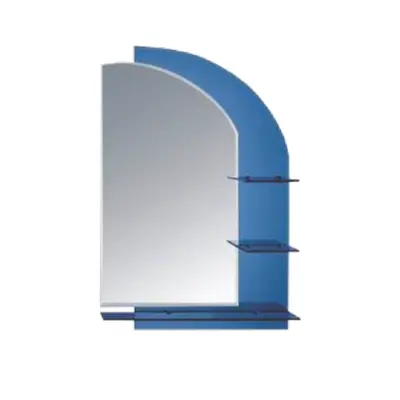 Oglinda baie cu polite RO-176 60x80 cm albastru