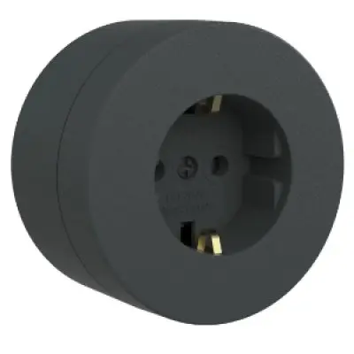 Priza Schuko PT xOne Ovivo OV00948, 16A, 250V, IP20, antracit