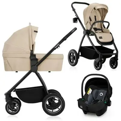 Carucior 3 in 1, Lionelo, Meril, Cu landou de dimensiune XL, Reversibil, Cu scoica auto testata…