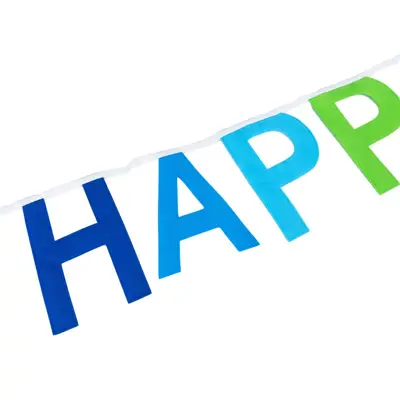 Banner textil Happy Birthday 13x18cm - multicolor - Default Title