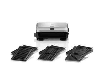Sandwich-maker BRAUN SnackMaker 5 SM5038, 800W, 3 seturi placi detasabile, invelis antiaderent…