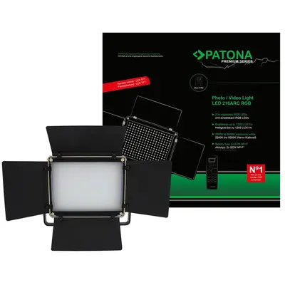 Patona Lampa foto-video PATONA Premium cu 216 LED-uri WW/RGB si temperatura reglabila cu…