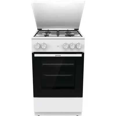 Gorenje Aragaz pe gaz Gorenje G400, 4 arzatoare gaz, cuptor 70 l, 50 cm, Alb