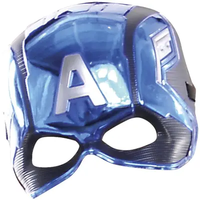 Rubies Jucarie Rubies Captain America Half Mask Metallic, Masca 1/2 fata, Metalica, Albastru