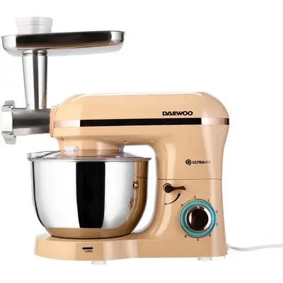 Daewoo Mixer cu bol si masina de tocat Daewoo DHM200MGC, 2000W, capacitate bol 5.5l, accesoriu…