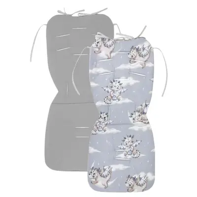 Salteluta pentru carucior, MimiNu, Reversibila, Cu doua fete, Din catifea si bumbac, Materiale…