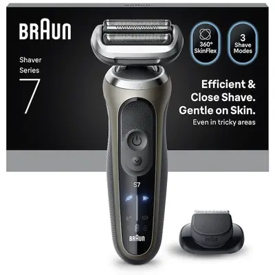 BRAUN Aparat de ras electric Braun Seria 7 72-C1200S, Autonomie pana la 60 de minute, Accesoriu…