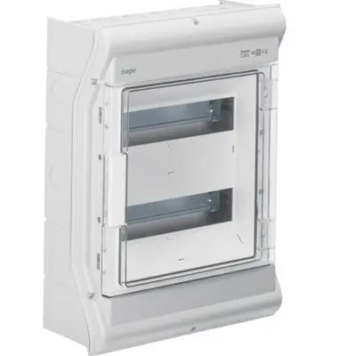 Tablou Vector 24M IP54/65 aparent, protectie UV Hager VE212PN