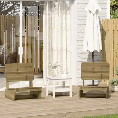 Scaune de gradina 2 buc 60x64x70,5 cm lemn impregnat de pin