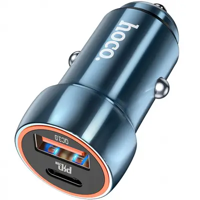 HOCO Incarcator Auto HOCO Z46A, 20W, 3A, 1 x USB-A - 1 x USB-C, Albastru
