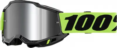 Ochelari cross atv 100% Accuri 2 Neon, lentila oglinda, culoare rama negru