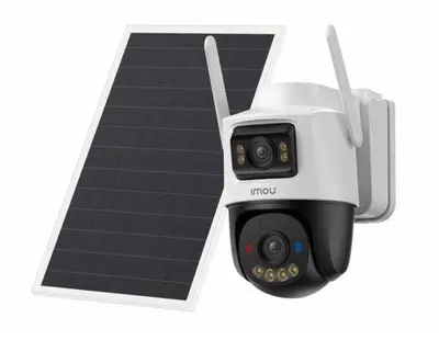 Camera supraveghere cu panou solar, baterie si slot card SIM 4G LTE Imou AOV Dual, 10MP (5x5MP)…