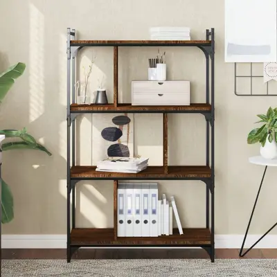 Biblioteca cu 4 niveluri stejar maro 76x32x123 cm lemn compozit