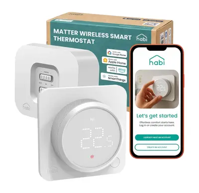 Termostat ambiental Wi-Fi SALUS Habi iT850 wireless programabil Matter