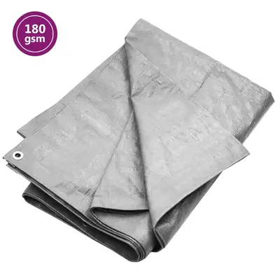 Prelata 180 g/m2, gri, 8x10 m, hdpe