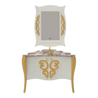 Set mobilier baie Pierre Cardin Hermitage 3 piese alb 115 cm