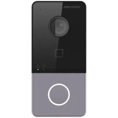 Post videointerfon WiFi Hikvision DS-KV6113-WPE1(C), 2MP, 1 buton, montaj aparent