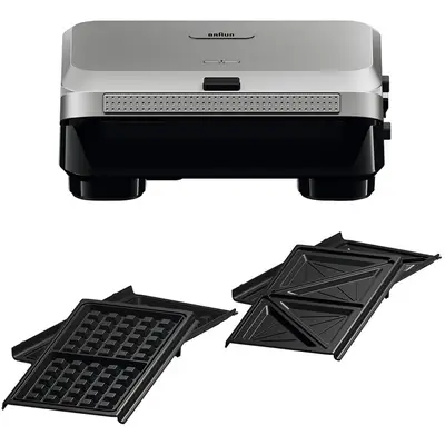 BRAUN Sandwich-maker BRAUN SM5005, 800W, 2 seturi placi detasabile, invelis antiaderent premium…