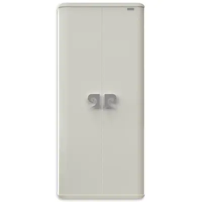 Dulap baie suspendat dublu Pierre Cardin Eva alb-argintiu mat 64x146 cm