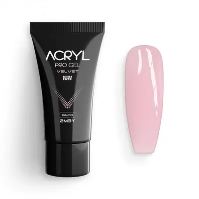 Acryl Pro Gel 2M Velvet Hema Free - Baby Pink 15gr