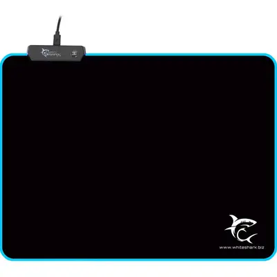 White Shark Mousepad White Shark LUMINOUS-L, Margini Iluminate LED MP-1862, Suprafata Textila, Baza…
