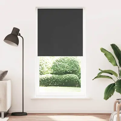 Jaluza cu role opace negru 95x210 cm latime material 90,7 cm