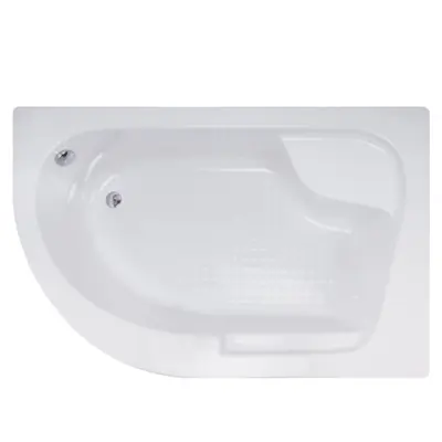 Cada baie pe colt Celesta Antares asimetrica cu masca si suport acril 150 x 100 cm dreapta