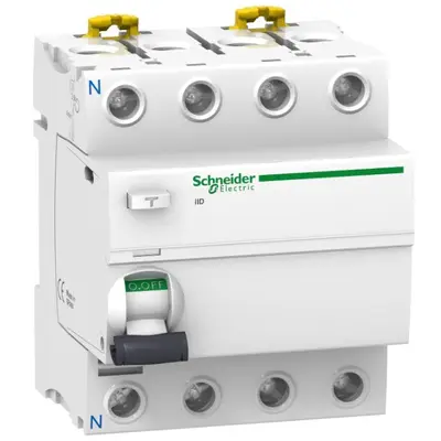 Intrerupator diferential RCCB 4P 25A/30mA tip AC Schneider A9R41425