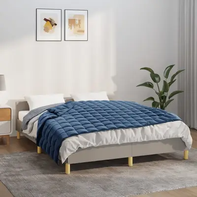 Patura cu greutati, albastru, 120x180 cm, 9 kg, material textil