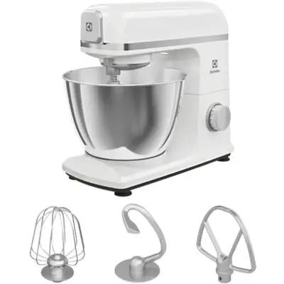 Electrolux Mixer cu bol Electrolux E5KM1-4SWB, 1200W, 6 trepte de viteza, functie Pulse, corp…