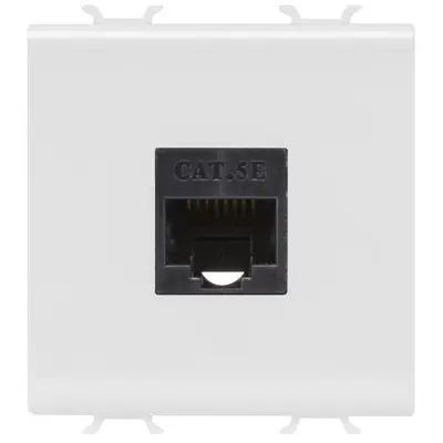 Priza de date UTP RJ45 CAT.5E 2 module Gewiss Chorus GW10434, alb