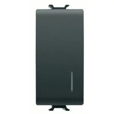 Intrerupator cu revenire ( sonerie ) 1 modul cu led 16A Gewiss Chorus GW12132, negru satin