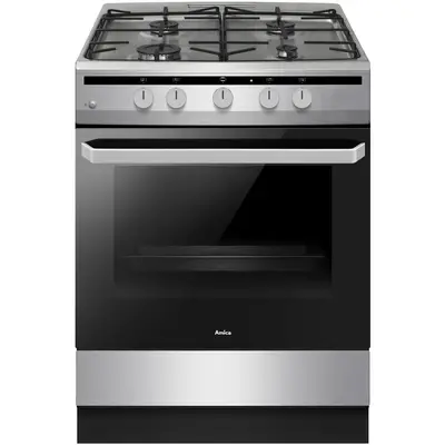 AMICA Aragaz pe gaz Amica 618GGD4.33HZpFQ(Xx), 60 cm, 64 l, clasa A, inox