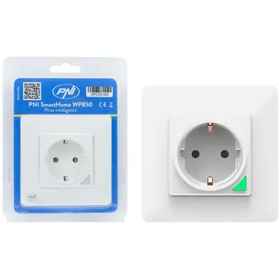 Priza inteligenta PNI SmartHome WP850 WiFi, montaj ingropat, control prin internet, aplicatie…