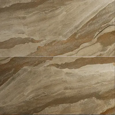 Gresie antiderapanta exterior / interior Slate Gold 60 x 120 cm mata portelanata rectificata aspect…